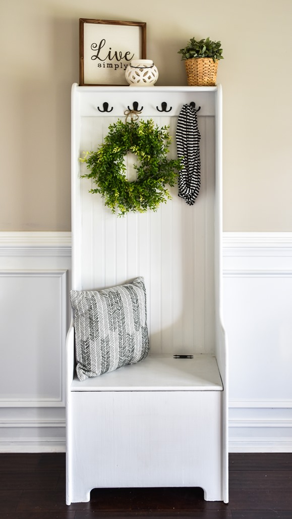 DIY Farmhouse Hall Tree (entryway bench) (3 of 10)