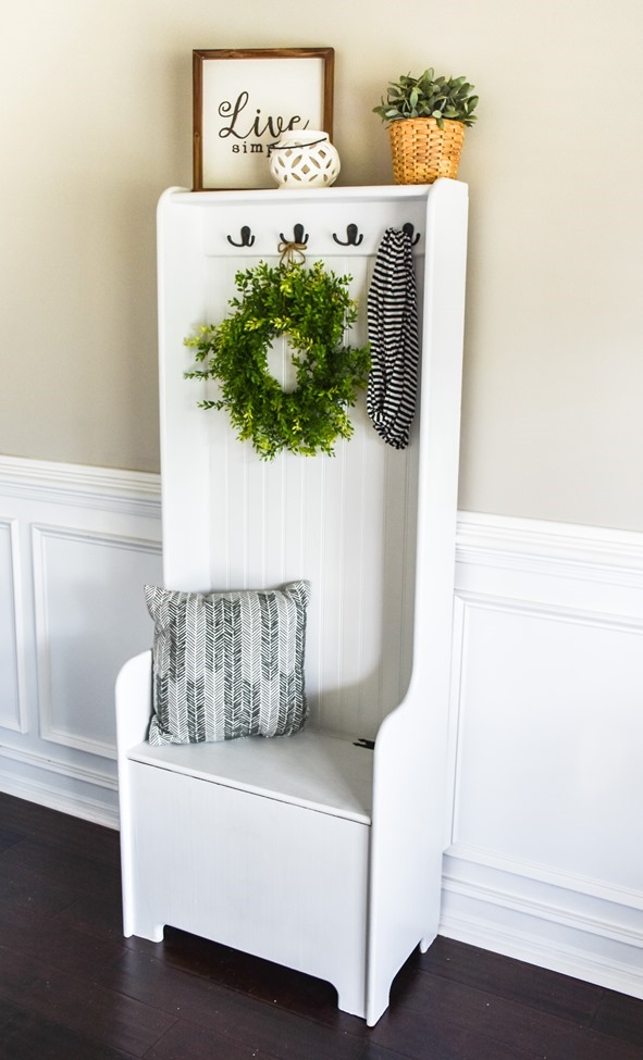 DIY Farmhouse Hall Tree (entryway bench) (6 of 10)