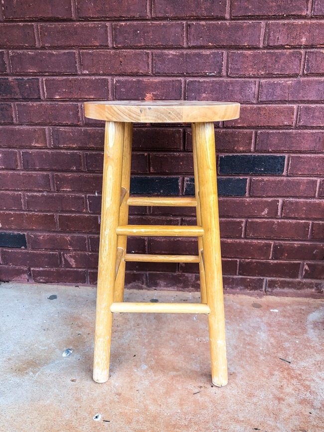 DIY plant stand from upcycled bar stool-10