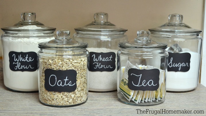 Adding some chalkboard label fun to my glass canisters