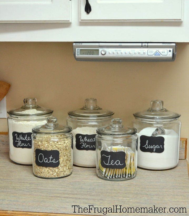 Adding some chalkboard label fun to my glass canisters