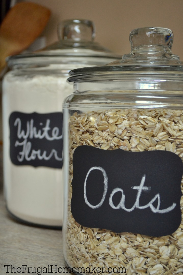 Adding some chalkboard label fun to my glass canisters