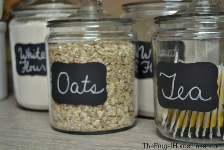 Adding some chalkboard label fun to my glass canisters