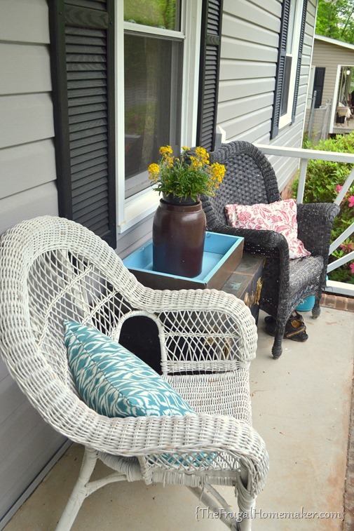 sitting area on front porch