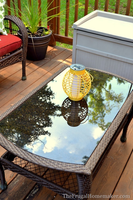 cleaned glass table