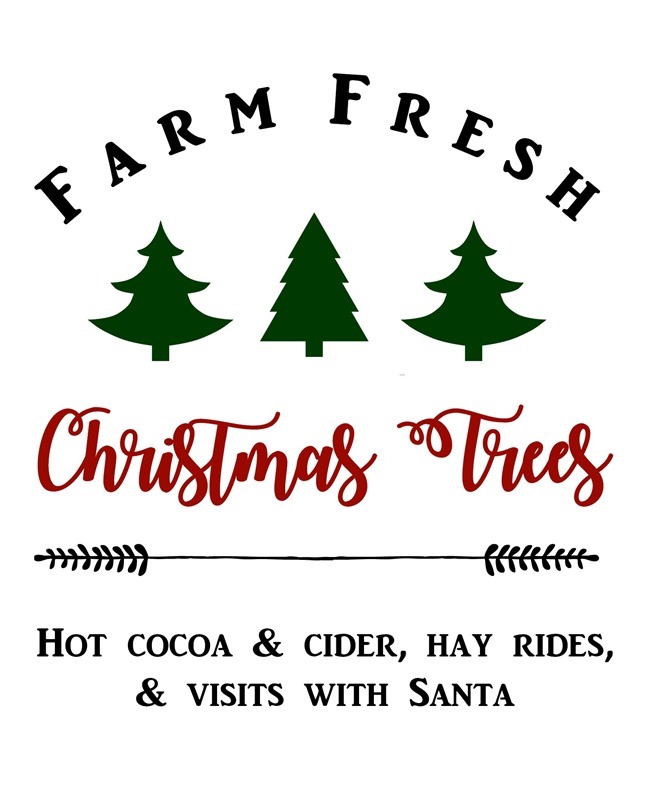 Farm Fresh Christmas Trees free printable