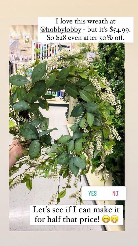 Green and White DIY Simple Spring Wreath-1