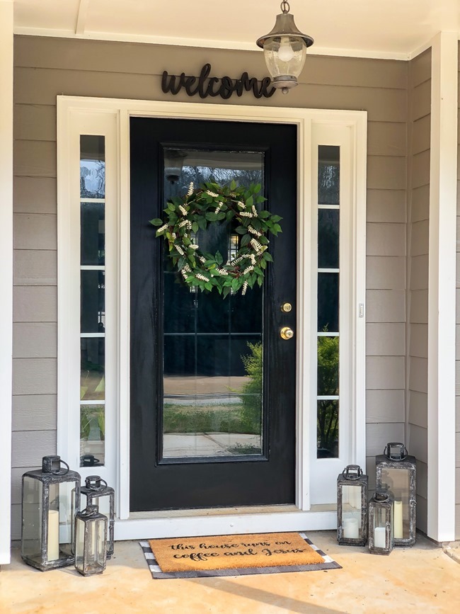 Green and White DIY Simple Spring Wreath-18