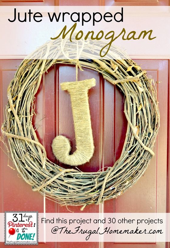 Jute wrapped monogram