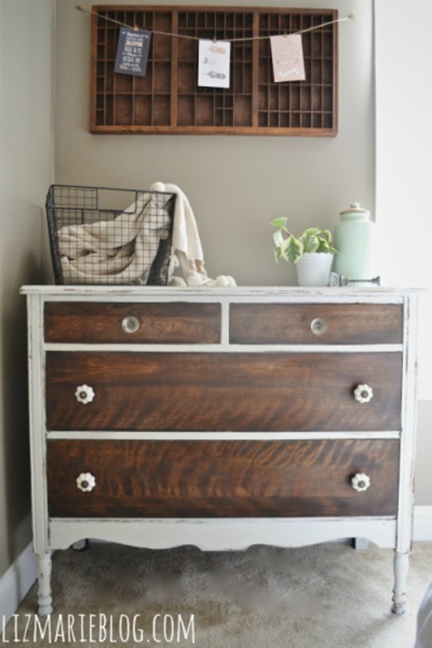 stained drawer fronts