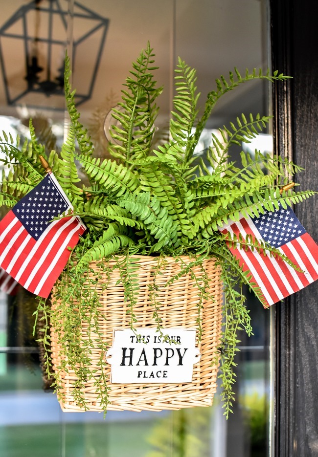 Summer Patriotic Front Door Basket-15