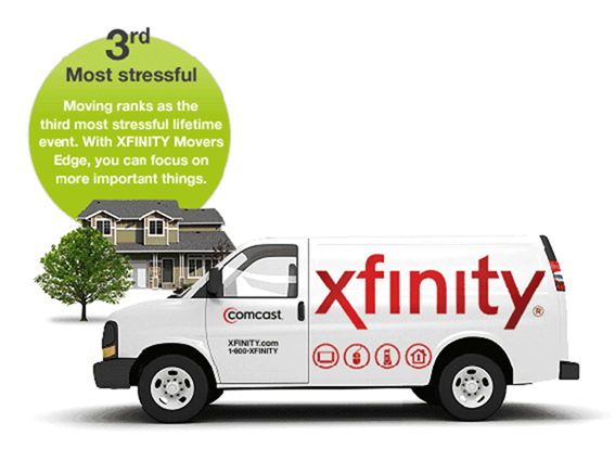 Moving is stressfull, let Xfinity help take some of the stress away